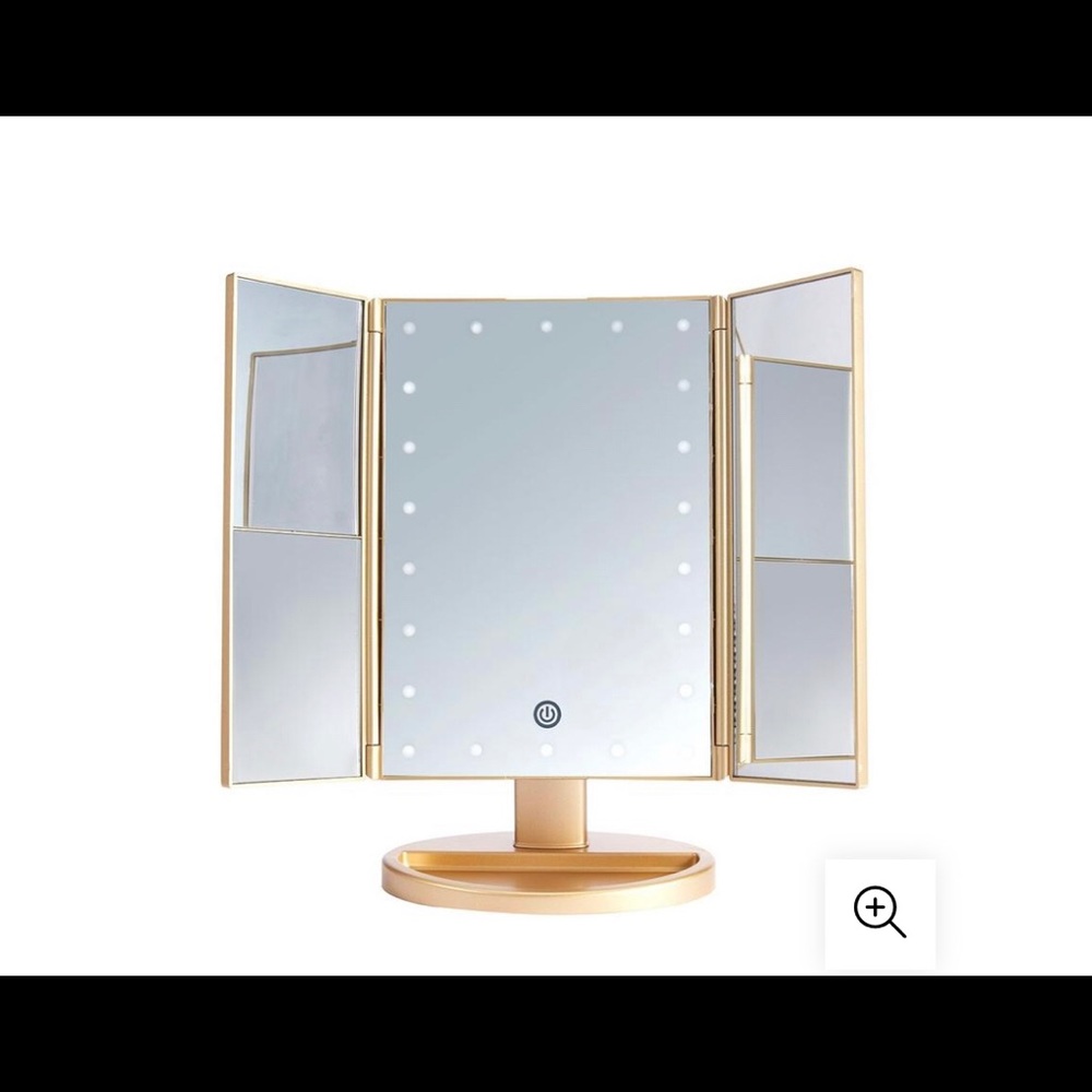 LED gold mirror with usb